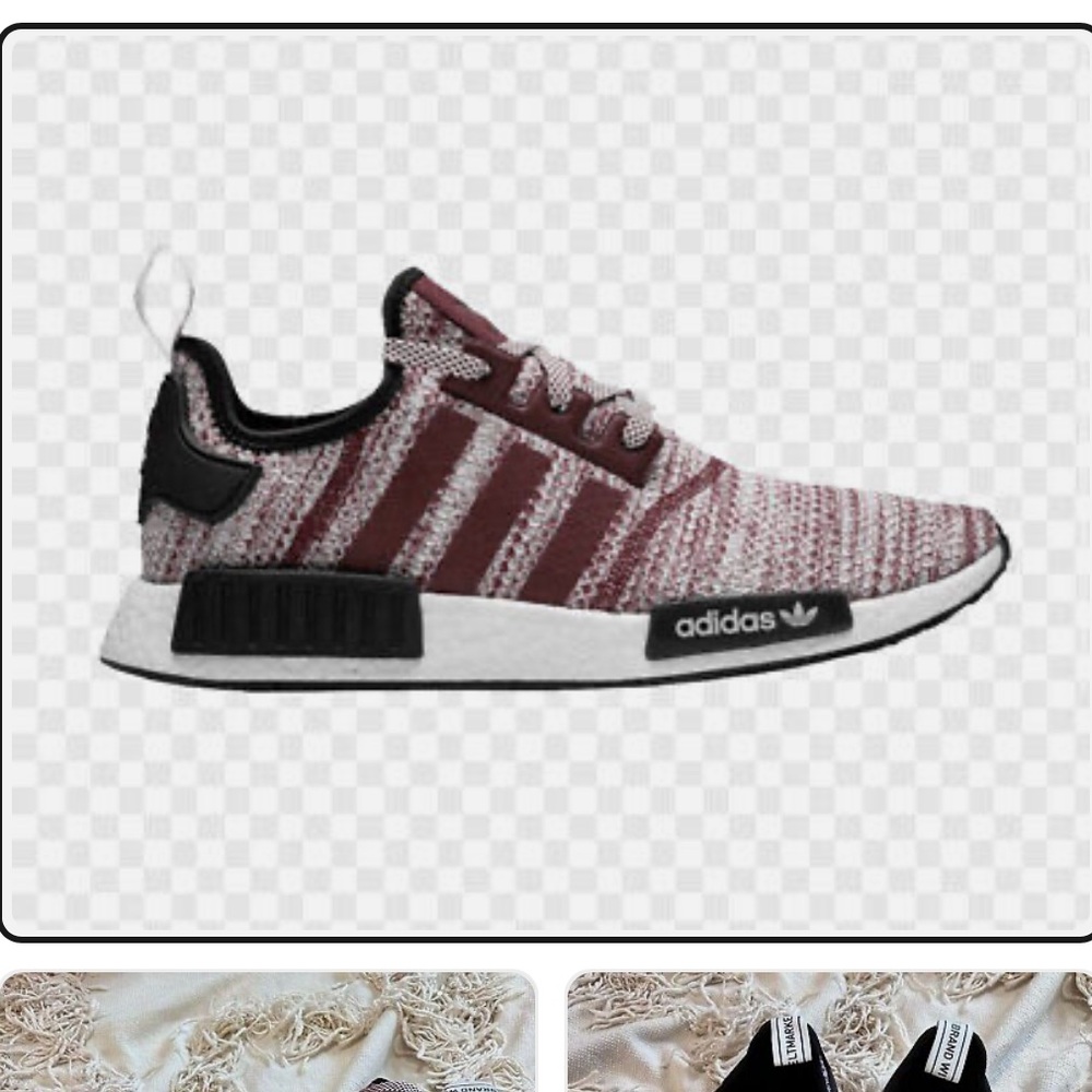 Adidas NMD R1 Burgundy Boost Primeknit Low D97230 Mens Size 10.5 US